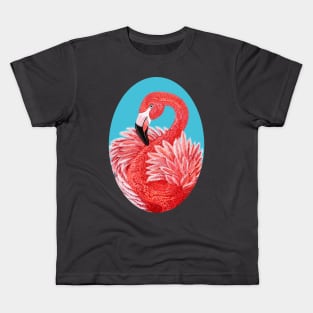 Pink Tropical Flamingo Kids T-Shirt